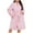 Pink, variant on TEAJOPSUU Cute Bathrobes for Women Winter Flower Printed Plush Robes Absorbent Drying Plus Size Plush Robe Sleepwear Pink