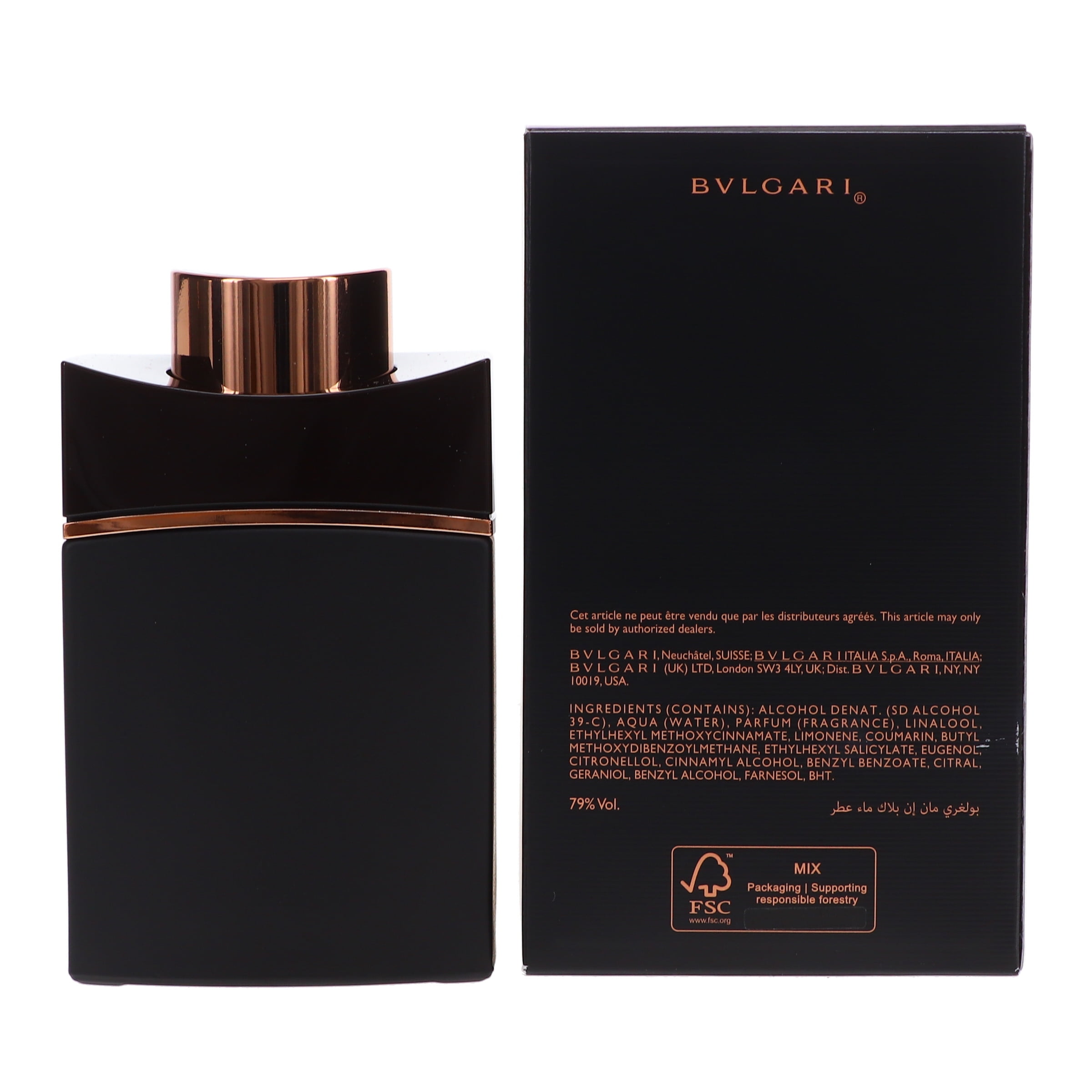 Bvlgari, Man In Black Eau De Parfum, 2 oz, Sophisticated Fragrance