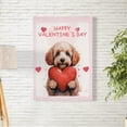 thumbnail image 2 of Happy Valentine's Day Poodle Brings Love Heart Vertical Matte Canvas Poster Poodles Dog Lover Gifts Idea Wall Art Home Decor - 02028, 2 of 5