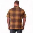 thumbnail image 6 of Domzest Men's Big and Tall Polo Shirts Short Sleeve Moisture Wicking Plus Size T Shirts Quick Dry Collared Plaid Golf Shirt Coffee 8XL, 6 of 6