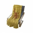thumbnail image 4 of East Soft Flannel Fleece Throw Blanket, Traditional Ornamental Culture Bohemian Design, Cozy Plush for Indoor and Outdoor Use, 50" x 70", Marigold Orange and Ruby, by Ambesonne, 4 of 6