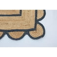 thumbnail image 3 of KLAVATE Natural Jute Hand Braided Scalloped Area Rug, 3 of 5