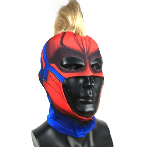 Máscara de látex para cosplay con forma de Capitán Marvel