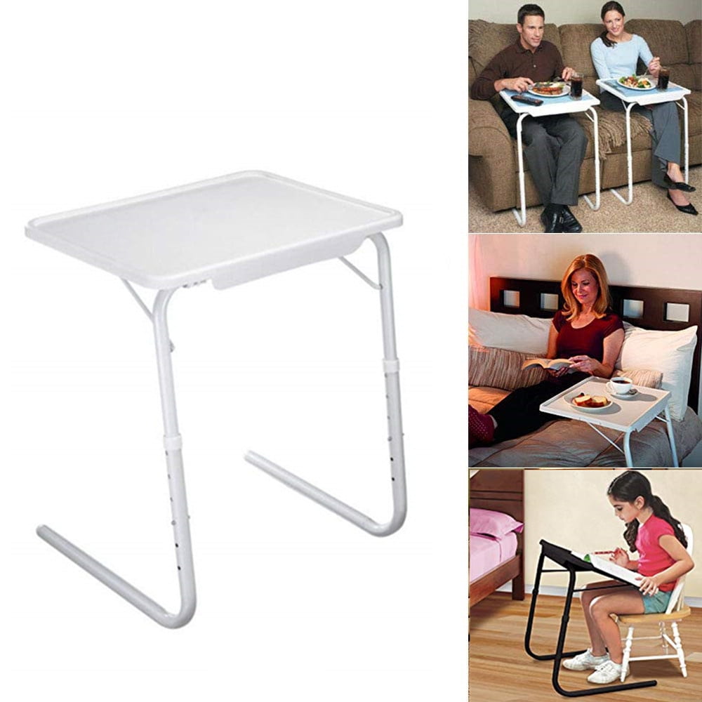 Sofa Side Table Adjustable TV Snack Table Bed Table Folding Laptop