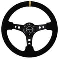 thumbnail image 1 of NRG Innovations ST-006S-Y 350mm Sport Steering Wheel (3"" Deep) (Suede with Yellow Center Mark), 1 of 3