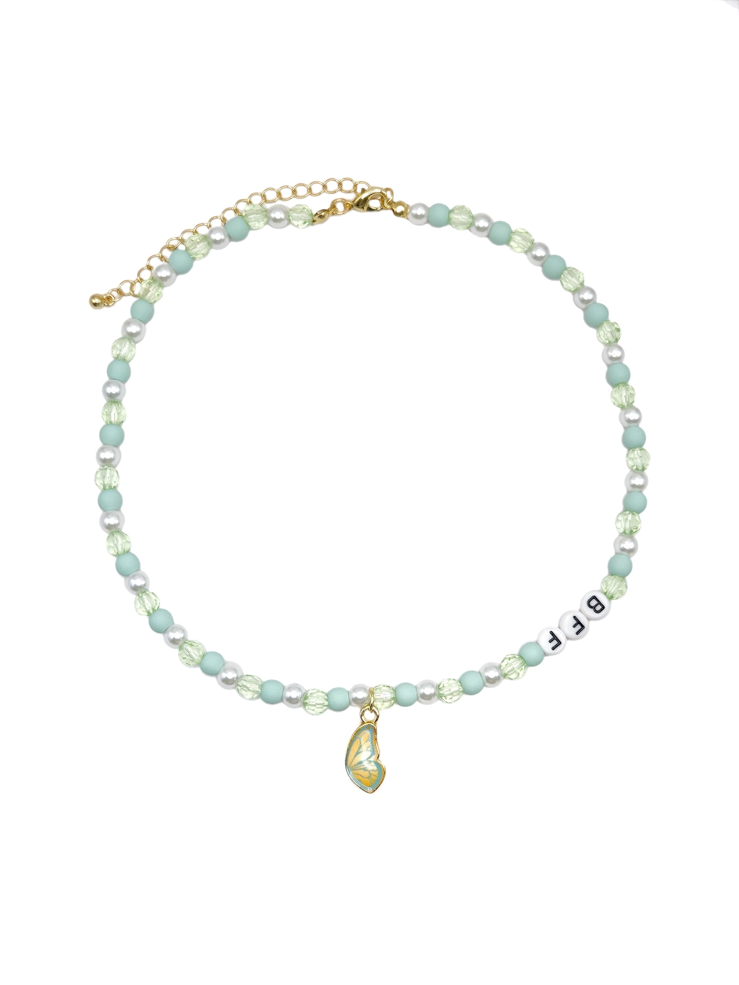 Wonder Nation Tear-One-Share-One Butterfly Icon Neckalce for Kids, Girls, 2 Pieces