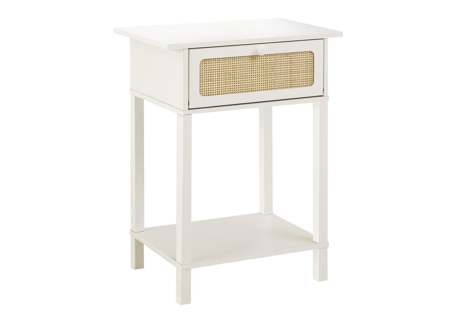Monarch Specialties Accent Table, 2 Tier, End, Nightstand, Side Table, Storage Drawer, Bedroom, Living Room, Natural Laminate, Transitional