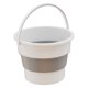 thumbnail image 1 of Cubo de almacenamiento de agua portátil plegable de 10 litros para viajes en casa () Blanco Gris, 1 of 2