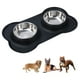 thumbnail image 1 of Plato para Perro Match & Enjoy 2 Tazones Desmontables de Acero Inoxidable Tapete Silicon en Forma de Hueso, 1 of 8