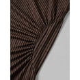 thumbnail image 6 of Women's Striped Sleeveless Maxi Dress Mock Neck Pleated A Line Long Dress, 6 of 8