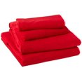 thumbnail image 2 of Pointehaven Ensemble de Poche Profonde en Flanelle avec Drap Plat Surdimensionné, Très Grand, Rouge Rococco, 2 of 10