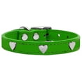 thumbnail image 3 of Mirage Pet Products Leather Heart Dog Collar, Emerald Green, S/M, 3 of 3