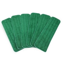 Arkwright Home Economy Microfiber & Wet Flat Mop Pads, Value Pack of 12, Green