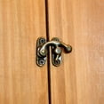 thumbnail image 5 of Stockbridge Shutter Mirror, Rustic Heart Cut-Outs, Fir Wood Frame and Doors, Metal Swing Latch, Cross Post Grille, Triangle Hangers, 22.25 Wide x 17.75 H Inches, 5 of 9