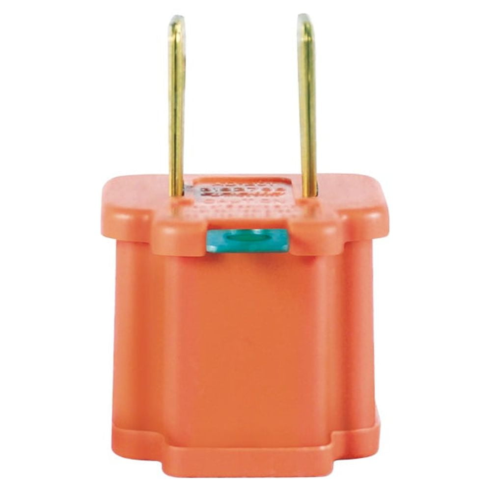(5 pack) Hyper Tough 2-Pack Polarized Grounded Orange Indoor Adapter, 15 Amps