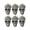 A002- White (Lid), variant on 6 Pack, Silver Halloween Skull Decor 6 Inch, Spooky Skeleton Ornaments, Haunted House Props, Creepy Indoor Outdoor Party Decorations for Graveyard and Table Display