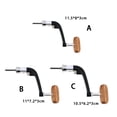 thumbnail image 3 of fastboy Fishing Reel Handle for Spinning Reel Wooden Handle Rocker Arm Crank Handle black S 1Set, 3 of 6