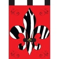 thumbnail image 3 of Jozie B 297 Zebra Fleur De Lis Flag, Large, 3 of 3