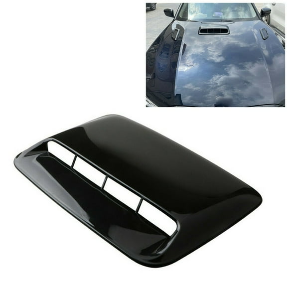 BLACK Universal Car Vent Decorative Air Flow Intake Bonnet Hood Scoop Cover
