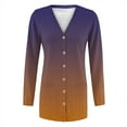 thumbnail image 6 of Delayuji Women’s Long Cardigan Gradient Color Lightweight Soft Knit Cardigan For Women Long Sleeve Open Front Tops With Pockets Spring Trendy, 6 of 6