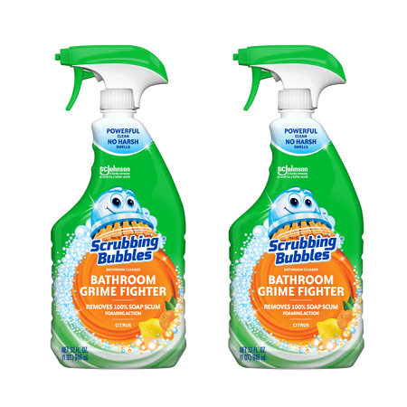 Scrubbing Bubbles Flushable Wipe - (2 Pack) Scrubbing Bubbles Bathroom Grime Fighter Spray, Citrus, 32 Ounces