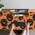 thumbnail image 4 of Long Mouse Pads for Desk,Halloween Black Pumpkins and Bats Desk Mats on Top Of Desks, Desk Mouse Pad Extra Large with 3mm Non-Slip Base and Stitched Edge for Gaming,Office,Work,Home 47.3"x23.6", 4 of 6
