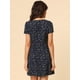 thumbnail image 5 of Vestido de Manga Corta Allegra K Estampado Floral Estrellas Azules XL, 5 of 6