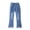 Blue, variant on Toddler Girl Pants Casual Jeans Elastic Waist Denim Wide Leg Trousers Pants for Girls