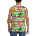 thumbnail image 4 of Pofeuu Multicolored Tropical Print Men's Muscle T-Shirt, Sleeveless, Muscle Tank, Classic Muscle Tee Top For Men Casual Sleeveless Muscle T-Shirt Trendy Clothes-Small, 4 of 7