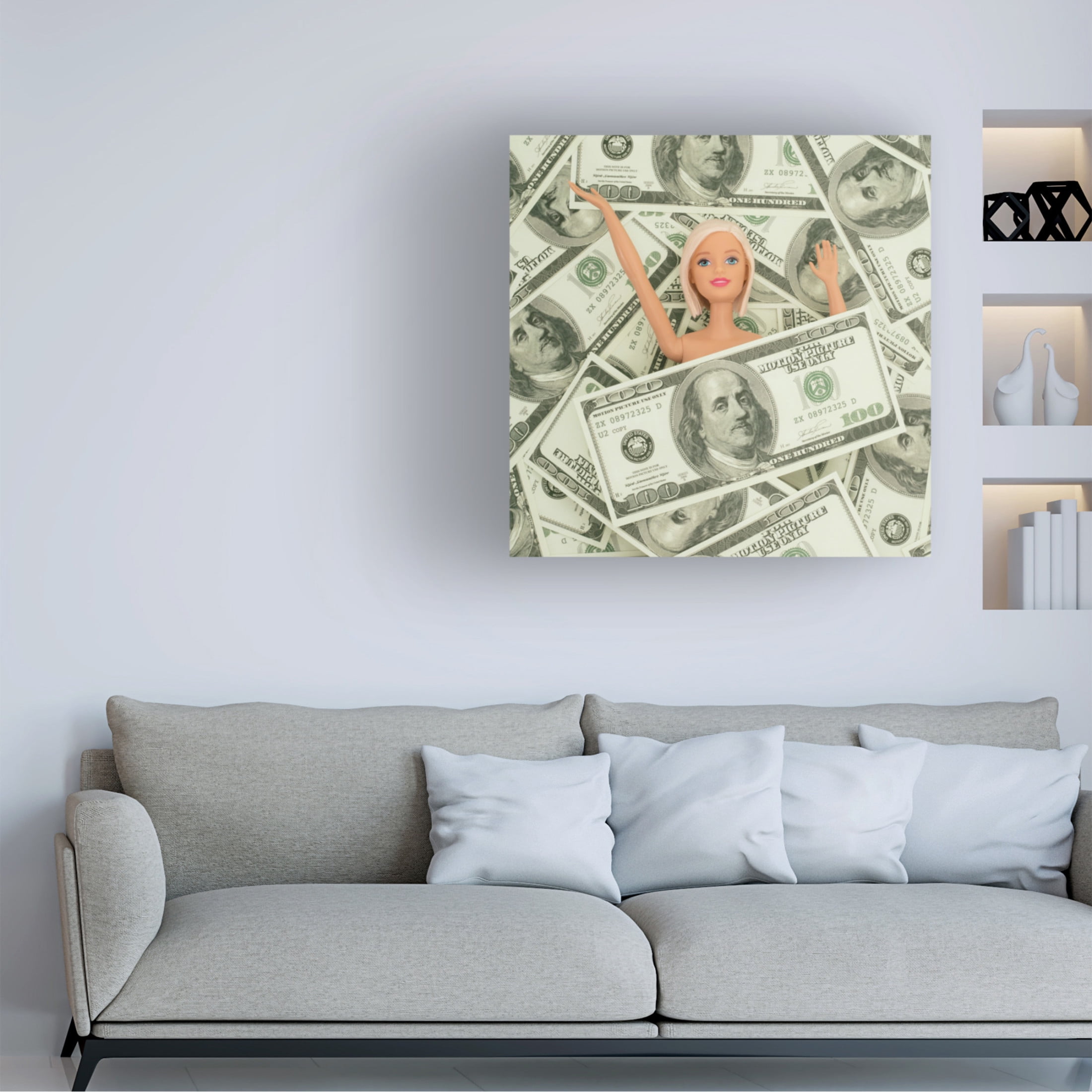 Canvas Wall Art - Julia Ramiro 'American Beauty' Wall Art for Living Room, Bedroom, or Office Décor by Trademark Fine Art - 14 x 14 Inches