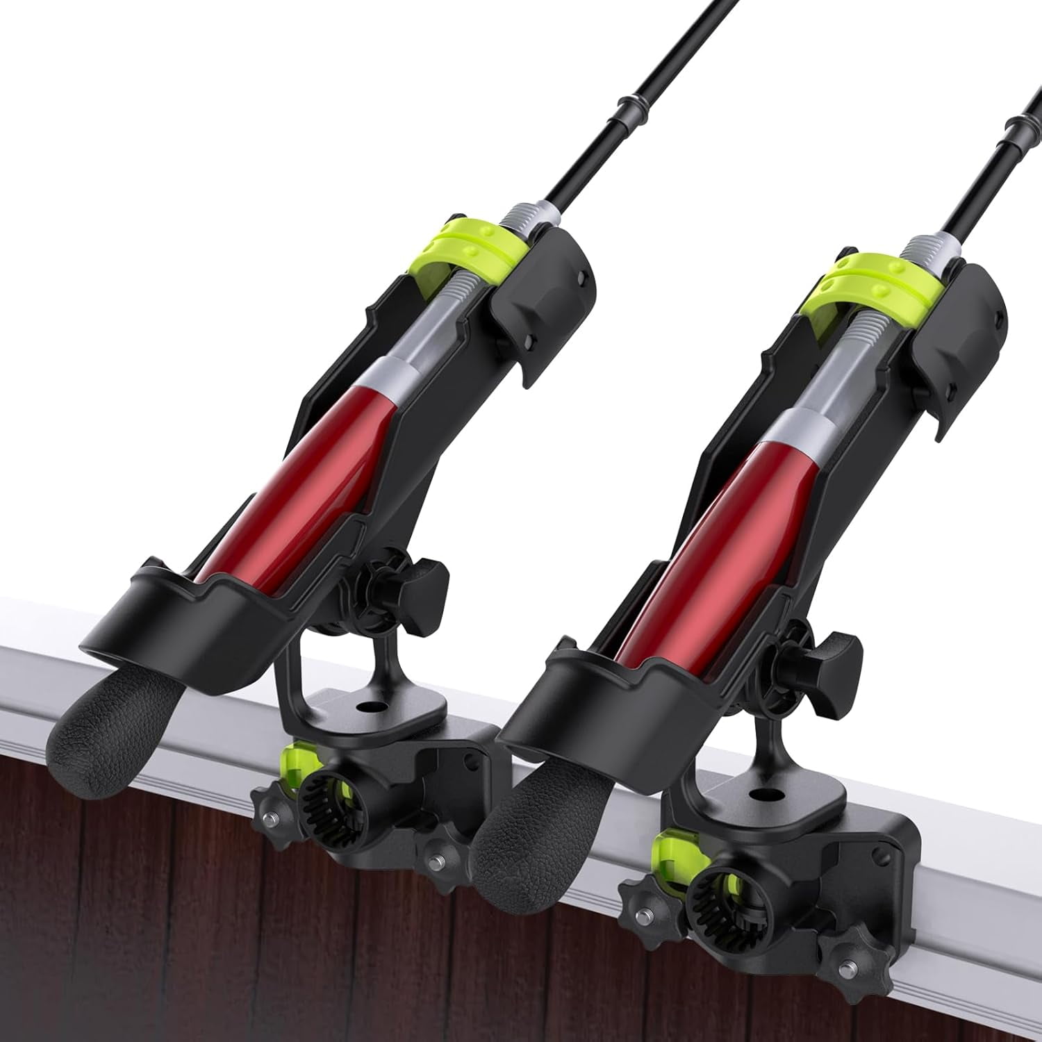 Adoreal Fishing Rod Holders for Boat, Fishing Boat Rod Holder with Track Mount, Rod Rack for Kayak Track System, 360 Degree Adjustable Fishing Pole Holders 2Pack