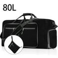 thumbnail image 1 of Bolsa de Viaje Grande de 80L, Bolsa de Noche Plegable de 28" con Compartimento para Zapatos, Bolsa Ligera de Fin de Semana para Gimnasio para Hombre y Mujeres (Negro), 1 of 8