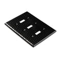 thumbnail image 3 of Monarch Abode 19109 Hand Hammered Switch Plate, 3-Gang, Matte Black, 3 of 3