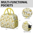 thumbnail image 6 of Lunch Bag Lunch Box for Women Reusable Insulated Lunch Bags,Water-Resistant Lemon with Little Butterfly Cooler Lunch Tote Bag, Large Capacity for Work Travel Picnic, 6 of 6