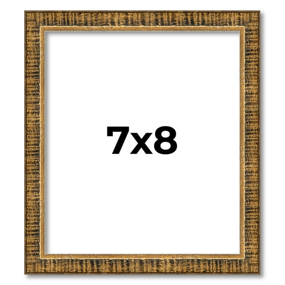 7x8 Frame Gold Solid Wood Picture Frame - Complete Modern Photo Frame Includes UV Acrylic