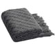 thumbnail image 1 of Manta de tiro de punto suave con borla, mantón de siesta de oficina, funda decorativa para sofá, sofá, para viajes, gris oscuro Eigraketly LF000012-04B, 1 of 7