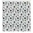 thumbnail image 3 of Ambesonne Pine Cone Shower Curtain, Gardening Plants Theme, 69"Wx84"L, Black and White, 3 of 3