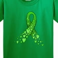 thumbnail image 4 of Inktastic Mental Health Awareness Ribbon with Green Hearts Youth T-Shirt, 4 of 5