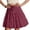 Skirt 307# Red, variant on oqasdz Womens Skirts Solid Color Tiered Boho Pleated Drawstring High Waist Pleated Knee Length Flowy Midi Short Skirt Casual Fashion Outwear