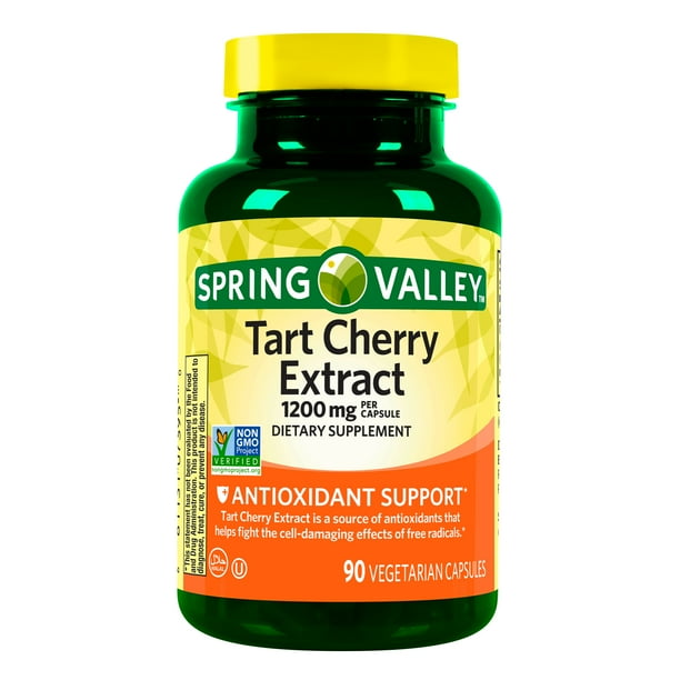 Spring Valley Tart Cherry Extract Vegetarian Capsules 10mg 90 Count Walmart Com Walmart Com