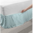 thumbnail image 2 of Vintage Blue Bed Skirt, Simplistic Pattern of Juxtaposed Small Spirals Shabby Pastel Colored, Elastic Bedskirt Dust Ruffle Wrap Around for Bedding Decor, 4 Sizes, Baby Blue and White, by Ambesonne, 2 of 2