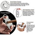 thumbnail image 3 of Cigar Cutter Stainless Steel Cigar Cutter Guillotine Cigar Cutter Double Blade, 3 of 3