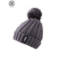thumbnail image 4 of Luxtrada Womens Winter Hat Warm B Letters Knitted Hat Thick Beanie Cap & Scarf for Winter Knit Ski Beanies Outdoor Sport Hats (Gray), 4 of 5