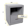 thumbnail image 5 of Boyd Sleep Lombardi Upholstered Faux Leather Nightstand, 5 of 6