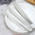 thumbnail image 6 of Clearance Tableware under $7 Metal Chopsticks 1 Pairs 9.5 Inch Stainless Chopsticks 304 Korean Chopsticks Reusable Dishwasher Silver Reusable Chopsticks Set For Dinner, 6 of 6