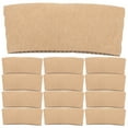 thumbnail image 1 of Miangastore 100pcs Kraft Paper Coffee Cup Sleeves Corrugated Cardboard Disposable Heat Resistant For Hot Beverages Corrugated Cardboard Protective Hot And Cold Insulator, 1 of 8