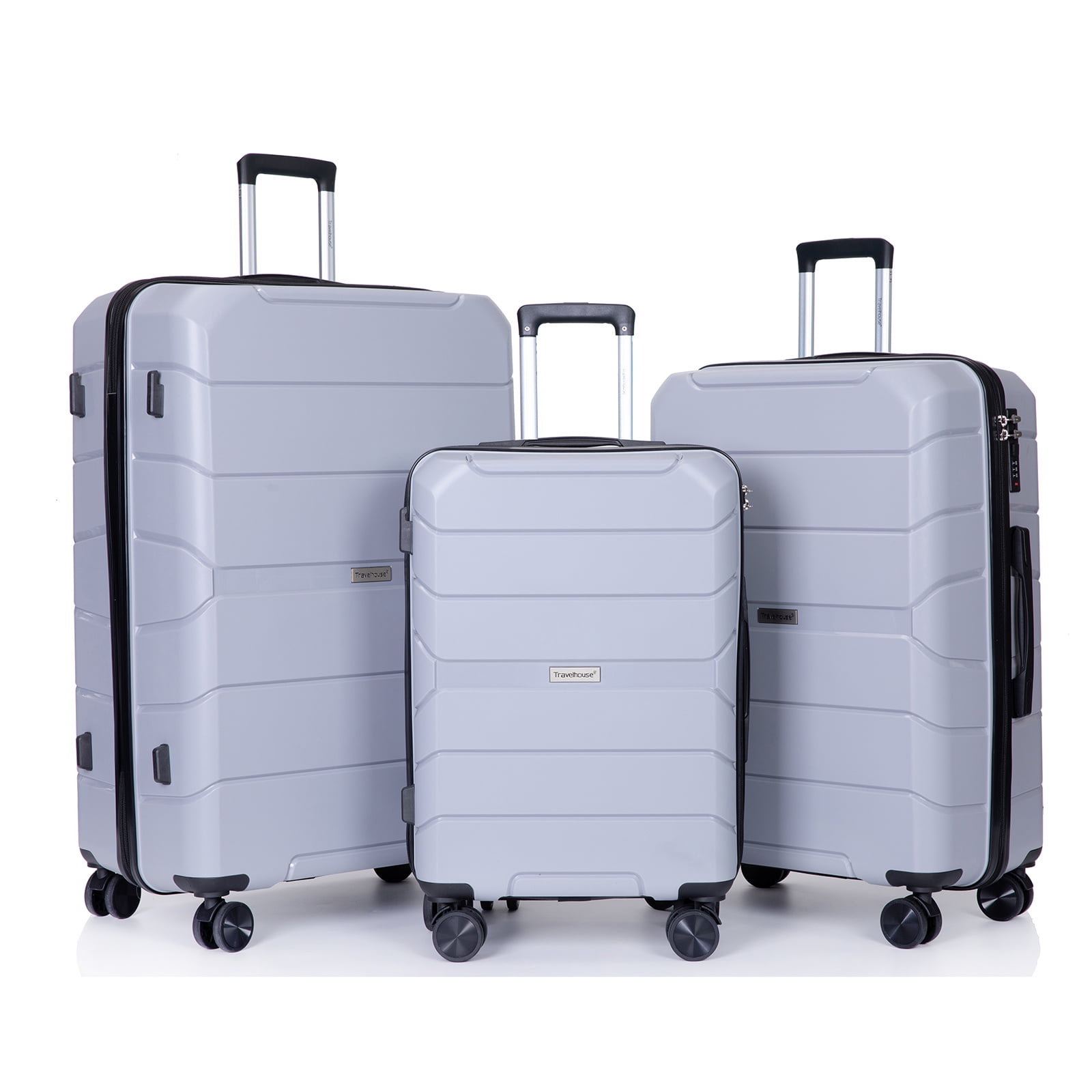 AUKFA Hardside Suitcase Spinner Wheels PP Luggage Set Lightweight