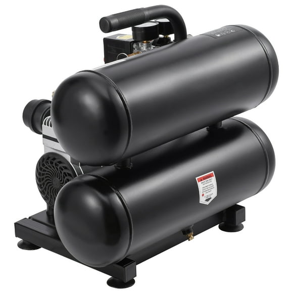 KFFKFF Air Compressor with 4.6 Gallon Steel Tank, 1HP & 2.2 CFM@90 PSI, Oil-Free Operation & Maximum 120PSI, 80dB Quiet Portable Unit for Auto Maintenance, Tire Filling, and Spray Paint Jobs
