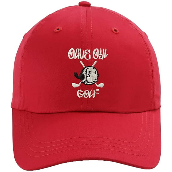 AMERICAN NEEDLE Olive OYL Golf Ladies Lightweight Adjustable Strapback Hat Red
