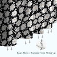 thumbnail image 6 of Black Daisy Flower Pattern Shower Curtain 72"x72" ,Bathroom Decorative Shower Curtains Set with 12 Hooks,Modern Waterproof Washable Shower Curtain, 6 of 6